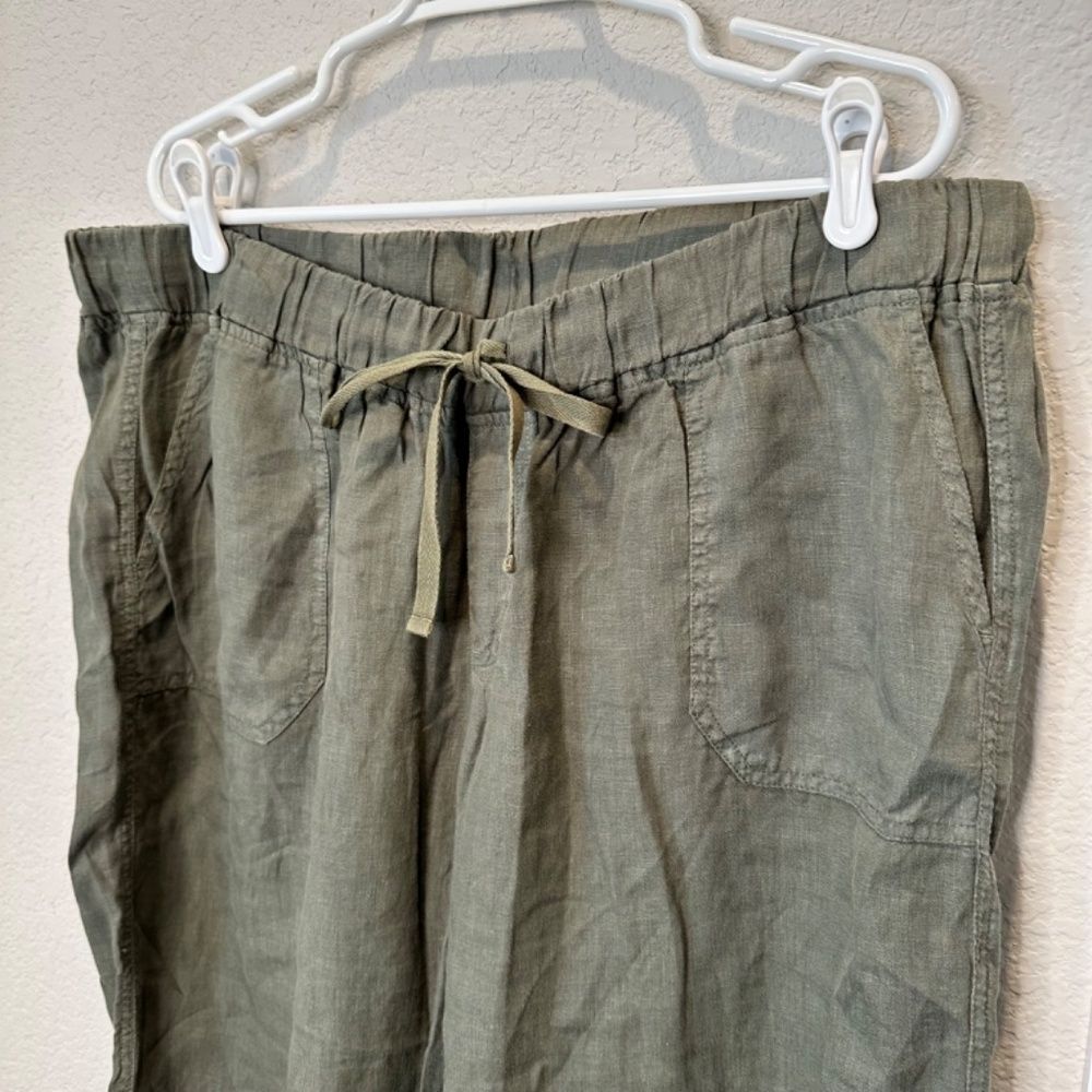 Nordstrom Caslon 100% Linen Jogger Pants Size 16W - Picture 3 of 7